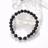 Strand Lii Ji Ojo de Tigre hematita labradorita malaquita águila obsidiana turmalina negra pulsera elástica para joyería masculina