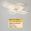 Taklampor fjärrdimning Modern LED för vardagsrum sovrum ljus AC85-265V Vita/svarta lampor fixturer
