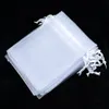 Gift Wrap 100 Pcs/Lot 18 Colors Organza Mesh Bags Drawstring Storage Organizer For Jewelry Cosmetic Necklaces Earrings Wedding Candy