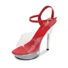 Dress Shoes Summer Thin Heels Ladies High Sexy Platform Women Sandals 13-15 Heel Big Size Girls Models