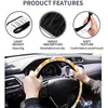 Fundas para volante de coche de Pascua, divertida liebre, dice hola, amarillo, mujeres, hombres, accesorios interiores universales de 15 pulgadas