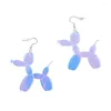 Dangle Earrings Iridescence Acrylic Dog Drop For Women Trendy Jewelry Interesting Animal Accessories