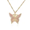 Collane con ciondolo Corea Goccia Olio Farfalla Semplice Collana Squisita Moda Temperamento Gioielli da donna