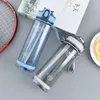 Mugs 800 ml Sportwasserflasche mit Strohhalm Camping Wandern Outdoor Wasserflasche Große Kapazität Auslaufsichere Dichtung Wasserbecher Gym Cup Z0420