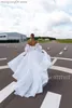 Party Dresses Strapless Ruched Bodice Ball Gowns 2080 Organza Wedding Dress with Detachable Long Sleeves Empire Bridal Gowns T230502