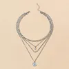 Ketten Damen Anhänger Halsketten Schlüsselbein Kette Halskette Schmuck Geschenk Einstellbar Gut aussehender Chocker Mehrschichtig SEC88