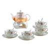 Araçlar Europe Highmgrad Bone China Kahve Kupası Set Romantik İngiliz İktibat Çay Kupası ve S tablot Çay Setleri Yaratıcı Hediye