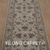 カーペットyilong 2.5'x14 'ペルシャウールラグランナーベージュの絶妙なシルクトルコ厚のカーペット（1515）