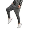 Herrbyxor män joggers byxor svettbyxor utkläder mager passar aktiv blyerts casual mode smal passform