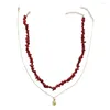 Anhänger Halsketten Bohemian Multilayers Sommer Perlenkette Kette Geometrisch Naturstein Für Frauen Kragen Chocker Strand Juwel
