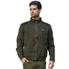 Vestes pour hommes Style militaire col montant décontracté coton veste d'âge moyen affaires en plein air haute qualité armée ventilateur manteau