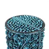 Abendtaschen Luxus Crystal Design Peacock Blue Clutch Zylinder Geldbörse Hochzeit Braut Handtaschen SC924