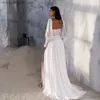 Party Dresses Sevintage Boho High Side Split Wedding Dresses Lace Appliques Puff Sleeves Sweetheart A-Line Bridal Dress Lace-up Bride Gowns T230502