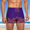 Costume da bagno da uomo Vintage Glod Mandala costume da bagno floreale allenamento folk taglie forti pantaloncini da bagno personalizzati slip maschili ad asciugatura rapida