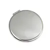 Rostfritt stål Portable Mirror Rectangular Round Folding Makeup Mirror Can Laser Logo Double-Sided Carry-On Metal
