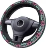 Steering Wheel Covers Tribal Pattern Cover Auto Parts Ethnic Ornament With Triangles Edges Shapes Universal 15 Inch