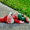 Garden Decorations Christmas Decoration Drunk Gnome Patio Ornament Drunken Statue Figurine Santa Claus Accessories