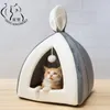 Mats SHUANGMAO Hot Pet Cat Bed Indoor Kitten House Warm Small for Dogs Nest Collapsible Cats Cave Cute Sleeping Mats Winter Products