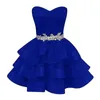 Kurze Heimkehrkleider Kristall Schatz Ballkleid Partykleider Prinzessin Lace-up Tüll Mini Geburtstag Abschlussball Graudation Cocktailparty Kleider 21