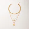 Pendant Necklaces Fashion Simple Punk Style Star Disc Niche Design Sense Of Personality Geometric Street Shoot Lady Quality Necklace