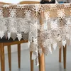 Bordduk Europa broderad dukduk Runner Matsöverdrag TV -skåp Flower Lace Desk Mat Tyg Handduk