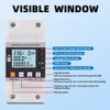 Contatori di energia 63A TUYA WiFi Smart Earth Leakage Over Under Voltage Protector Relay Circuit Breaker Timer Potenza kWh Meter Life 230428