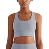 Tenue de yoga Soutiens-gorge de sport Femmes Soutien élevé Tissu au toucher nu Croix Beau dos Fitness Sous-vêtements de sport Antichoc Gym Crop Top