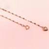 Цепи 585 фиолетовое золото ожерелье с 14 тыс. Классическая роза Классическая длинная кнопленная цепочка в форме сердца простые украшения для вечеринки