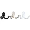 Hooks Rails zinklegering dubbele haak multifunctionele wandgemonteerde zware hanger voor slaapkamer badkamer keuken multifunctionele Re