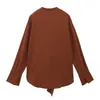 Women's Blouses SuperAen Spring Summer 2023 European And American Style Women Long-sleeved Asymmetric OL Shirts