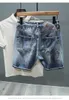 Hommes Shorts Hommes Déchiré Denim Shorts Trous Jeans Nouvelle Mode Homme D'été Bleu Jeans Shorts Haute Qualité Homme Coupe Droite Denim Shorts Taille 38 T230502