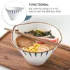 Miski 640 ml Duże ceramiczne miski deser Udon 16,5x10 cm Porcelana mieszania owoców