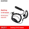 Walkie talkie headset för baofeng uv-9r två sätt radiotillbehör luftrör hörlurar med mikrofonanvändning i UV9R plus BF-9700