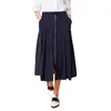 Skirts Skirt Women Solid Flared Retro Casual Over-Knee Length Pleated Midi Office Work BK/S B80416138Skirts