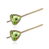 Hair Clips Korean Fashion Luxury Crystal Stone Clip Slide Triangle Rhinestone Barrette For Women Girls Party Jewelry