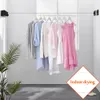 Organisation Double Row Klädstreck Väggmonterad infällbar klädtorktorkare Stålrep vägghängare Tvätt torktumlare inomhus klädlinje