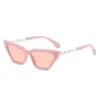 Fashion w Sunglasses High Quality 2021 New Cat's Eye Trend Brand Same Paint Baking Chain Women Box with HO9Y