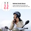 Motorcycle Helmets 2pcs Wigs Fashion Unique Chic Braid Decor Ponytails Ornament