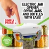 Twist Electric Jar Opener, One Touch Electric Handsfree Easy Jar Opener, Works for Jars of All Sizes,
