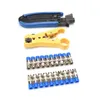 Tang Wire Stripper Set Coaxial Cable RG6/11 F Head Crimping PLER COAXIAL CABLE RG59/6/7/11 Trådstrippare Bra verktygsset för nätverk