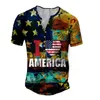 T-shirts pour hommes en vrac de la mode d'été pour hommes Casual Fasten 3D Digital Printing Shirt Short Sleeve Top Pack For Men
