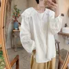 Women's Blouses Spring Women Victorian White Shirts And Sweet Embroidery Lolita Shirt Ladies Vintage Lace Blouse Camisa Cuello Mujer