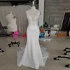 Partykleider Boho Brautkleider V-Ausschnitt Applikationen Spitze Meerjungfrau Elegantes Brautkleid Spaghettiträger Sexy Country Brautkleid 2021 T230502