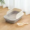 Boxes Large Extra Large SemiClosed Sandbox Cat Litter Box Toilets Antibelt Sand Isolate The Odor Toilet House for Cats