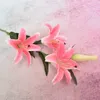 Fiori decorativi Fashion Lily Fiore artificiale Real Touch Bouquet PE falso per la decorazione di nozze Home Garden Decor