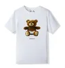2023 디자이너 도매 여성 티셔츠 남자와 여자의 여름 여름의 여름 캐주얼 짧은 슬리브 티셔츠 Mochino Teddy Bear 티셔츠