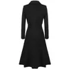 Blends Wool Slim Outwear Wool Coats For Women Coats Long Design Female Casual Trench Black White Women Coat Winter New