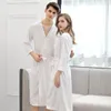 Kvinnors sömnkläder Kvinnor Nattkläder Terry Robes Soild Summer Cotton Kimono Bathrobe Bridesmaid Spa Robe Loungewear Nightgown Bathrobes