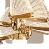 Lâmpadas pendentes Restaurante de luxo moderno Candeliers Nordic Creative Butterfly acrílico lustre da sala de estar do quarto