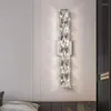 Wall Lamp Crystal Bedroom Sconces Lighting Chrome Indoor Beautiful Glass Light Fixtures Modern Elegant Mount